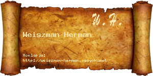 Weiszman Herman névjegykártya